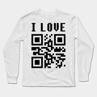 QR Code I Love january Long Sleeve T-Shirt